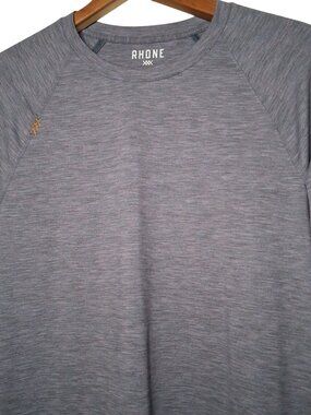 Rhone Performance Wear Shirt Men S Purple Blue Gray Heather Long Slv Athletic